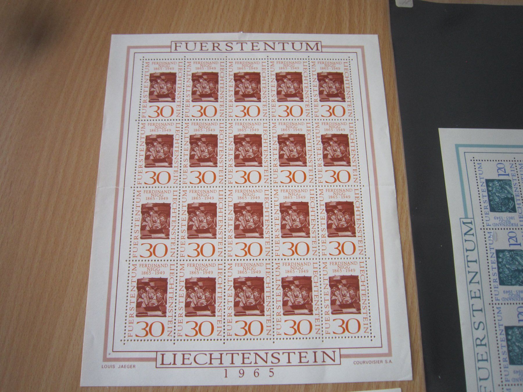 Alle Briefmarken: 1965 Blöcke Serie Lichtenstein – Gebraucht aus Giubiasco von sal_9j6w 1