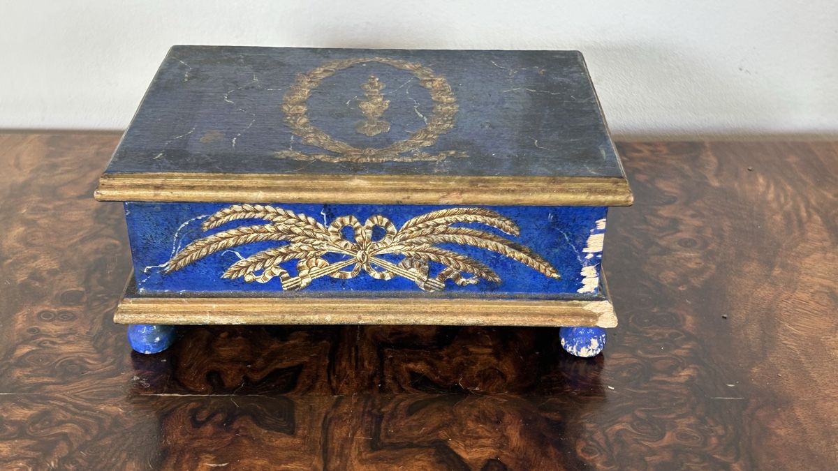 Barattoli: Antike Schmuckschatulle, Lapislazuli – Usato da Riedholz venduto da Frettchen63