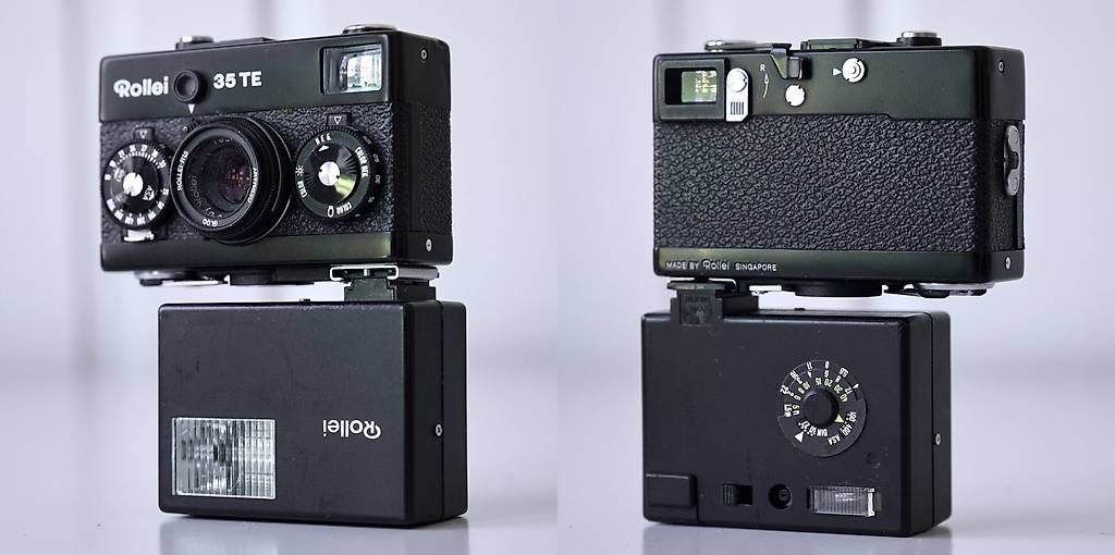 Rollei Fotocamera: Rollei 35 FE mit Blitz made in Singapore – Usato da Zürich venduto da johnpwalder