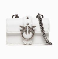Pinko LOVE ONE MICRO - Umhängetasche - weiss/silber