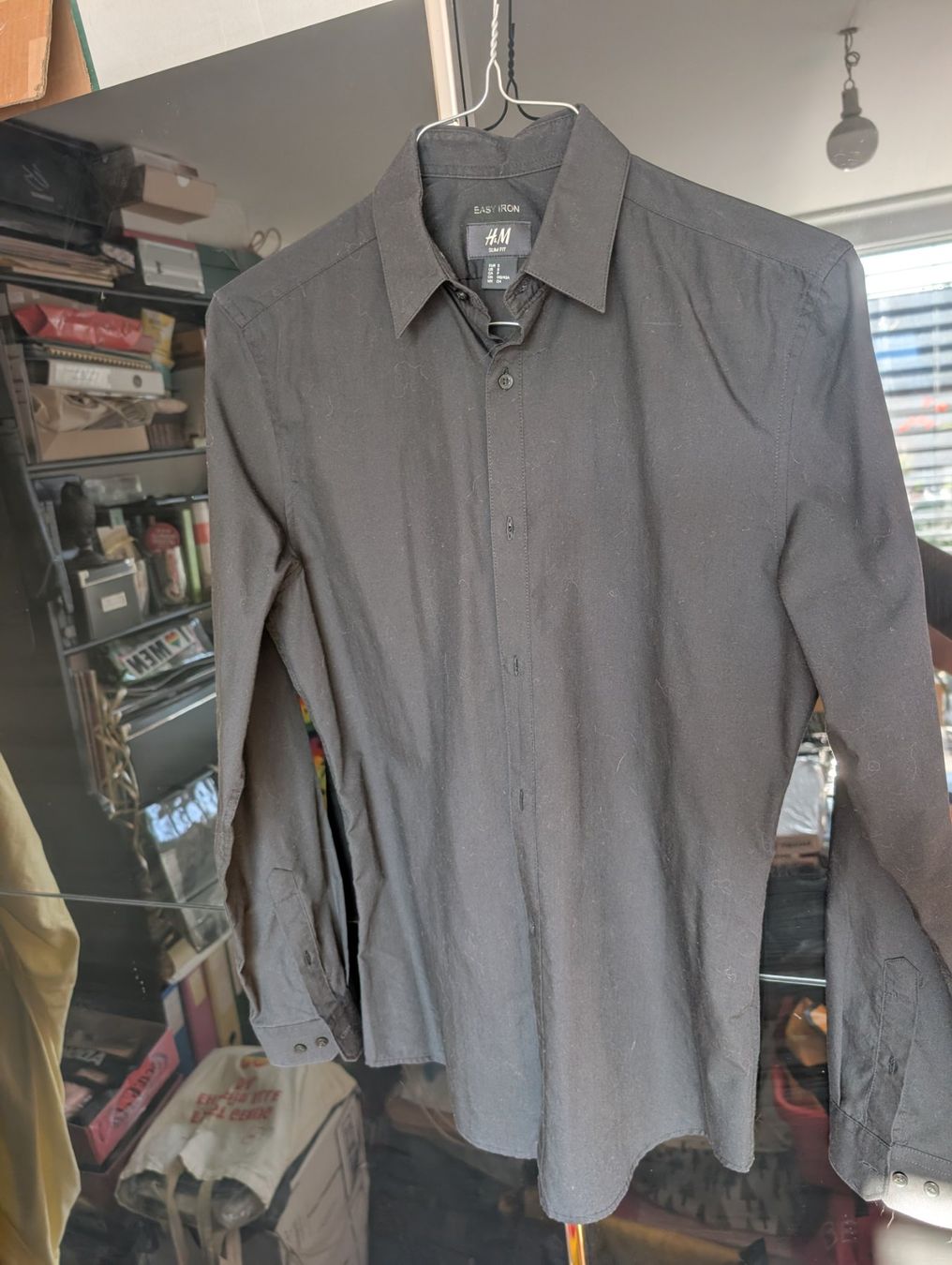 H&M Camicie: H&M Easy Iron Businesshemd Schwarz S – Usato da Basel venduto da ste_nwj8