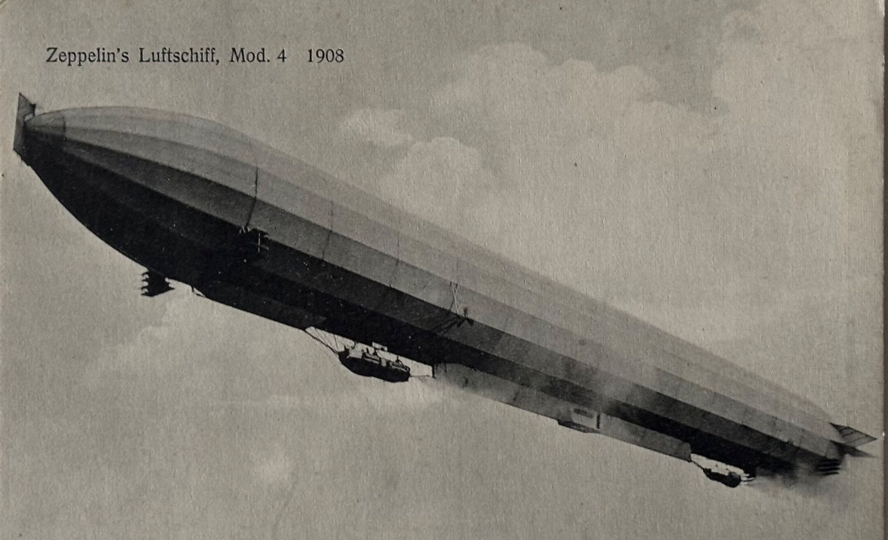 Cartoline postali: Zeppelin, Luftschiff Mod. 4, 1908 – Usato da Frauenfeld venduto da Merk52
