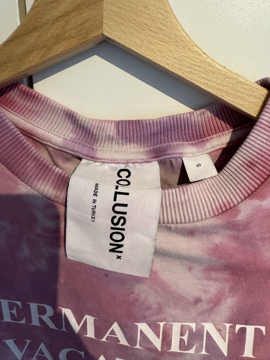 Asos T-shirt: T-shirt Collusion tie-dye rose - Taille S – Usato da Genève venduto da sar_852v 1