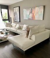 Canapé Originel / Roche Bobois en cuir blanc