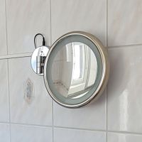 5-facher Schminkspiegel mit Beleuchtung, zur Wandmontage