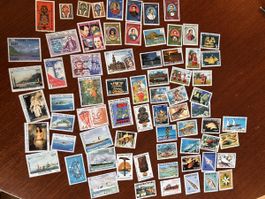 🌴 72 timbres POLYNÉSIE FRANÇAISE – Années 70–80 