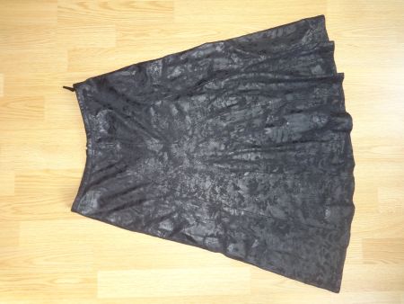 Edler Kunstleder Rock suede schwarz Grösse 36