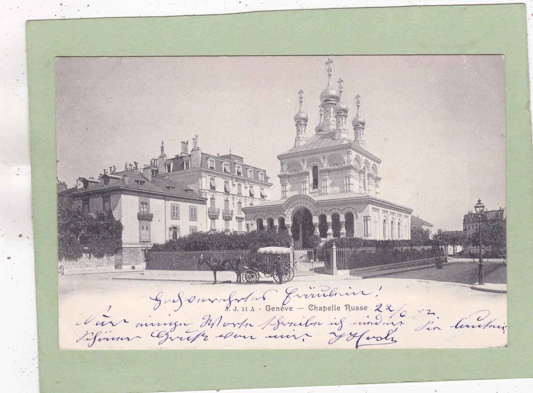 Cartoline postali: Genève Chapelle Russe 1902 – Usato da Herisau venduto da Lisegrat2008