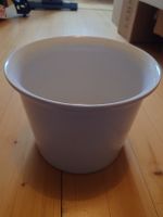 Grosser, weisser Übertopf aus Keramik - Höhe 22cm