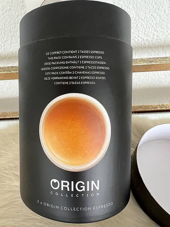New Origin Collection Espresso-Tassen-Set – 2 Stück, Doppelwandiges Porzellan, 80 Ml