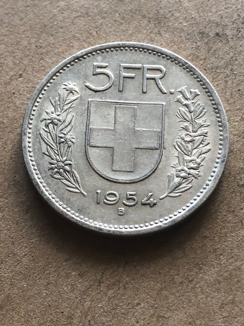 Toutes les monnaies: 5 Fr. 1954 – D'occasion à Schötz par Odpa