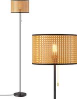 Stehlampe Wohnzimmer Moderne Stehleuchte Rattan-Lampenschirm