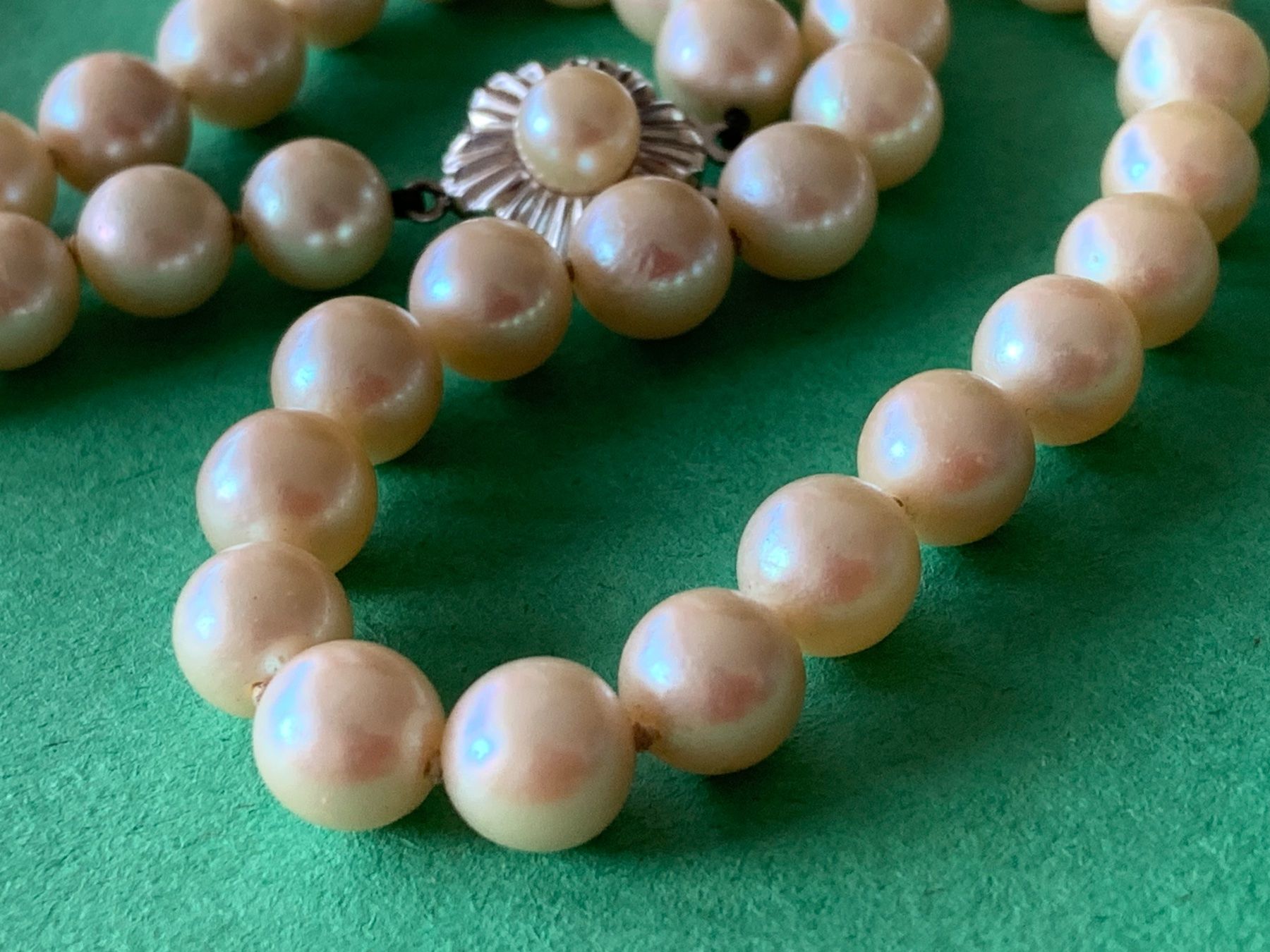 Perle (finte): Perlenkette weissgoldverschluss 14 K – Usato da Laufen venduto da belleskulptur 1