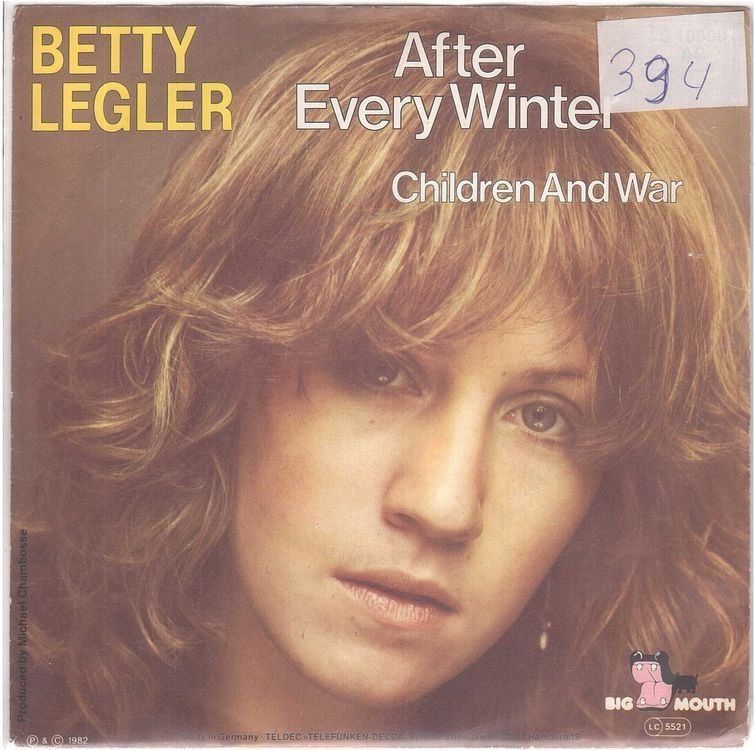 Dischi in vinile: Betty Legler  --  After every winter  Single7 – Usato da Rheinau venduto da thespecials
