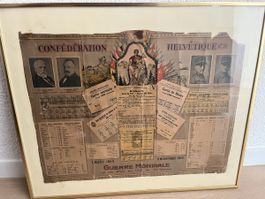 Affiche historique guerre mondiale 1914-1918 Confédération H