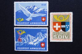 (m368) Feldpost Wit 1/1 + 2/1 + 5/1 *