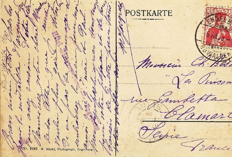 Cartoline postali: Engelberg - Alt Engelberg + 1908 – Usato da Emmenbrücke venduto da teestube 1
