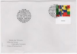 Schweizer Städte Marke mit TAB (engl) auf illustriertem FDC