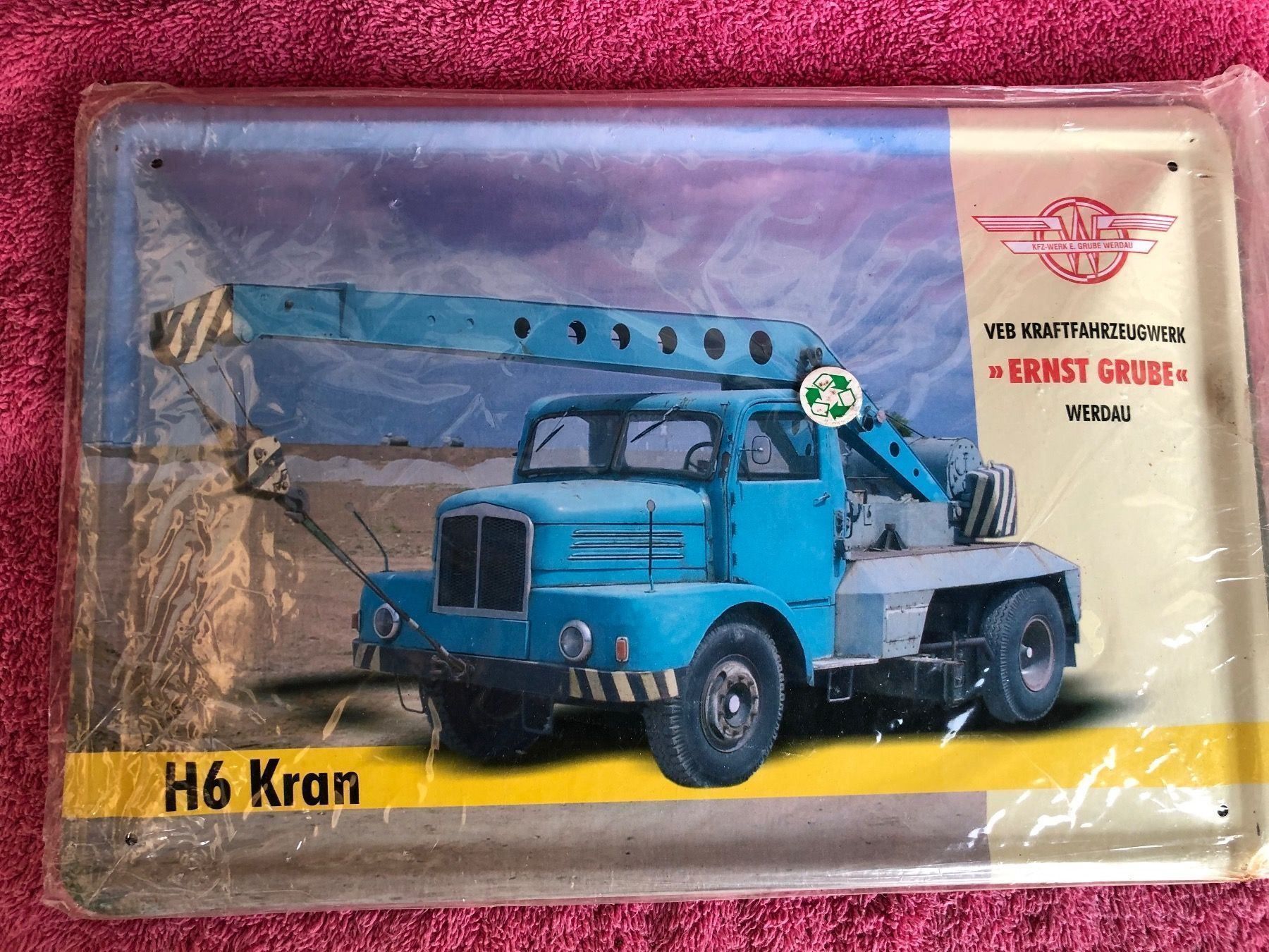 Insegne: Veb Oldtimer lkw kran diesel ddr ost – Nuovo (secondo la descrizione) da Reinach AG venduto da rares75