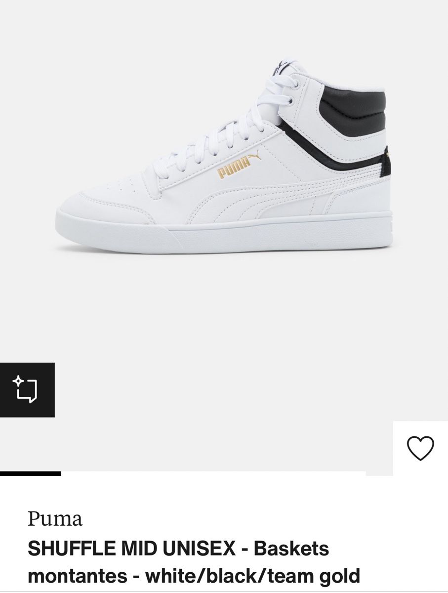 Puma Scarpe da uomo: Baskets Puma Shuffle Mid blanches comme neuves – Usato da Montreux venduto da tia_1018