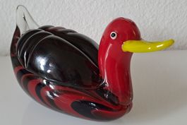 Schwere Glasente aus Muranoglas