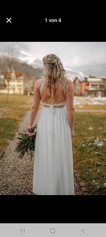 Vestiti: Braut Kleid modern 38 40 ivery – Usato da Seewen SZ venduto da pla01 3