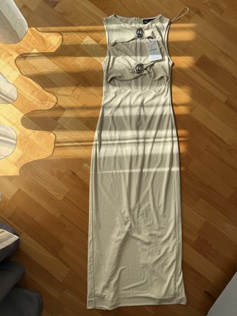 Zara Kleid, neu mit Etikett, Gr. S, Beige, Sommerkleid!