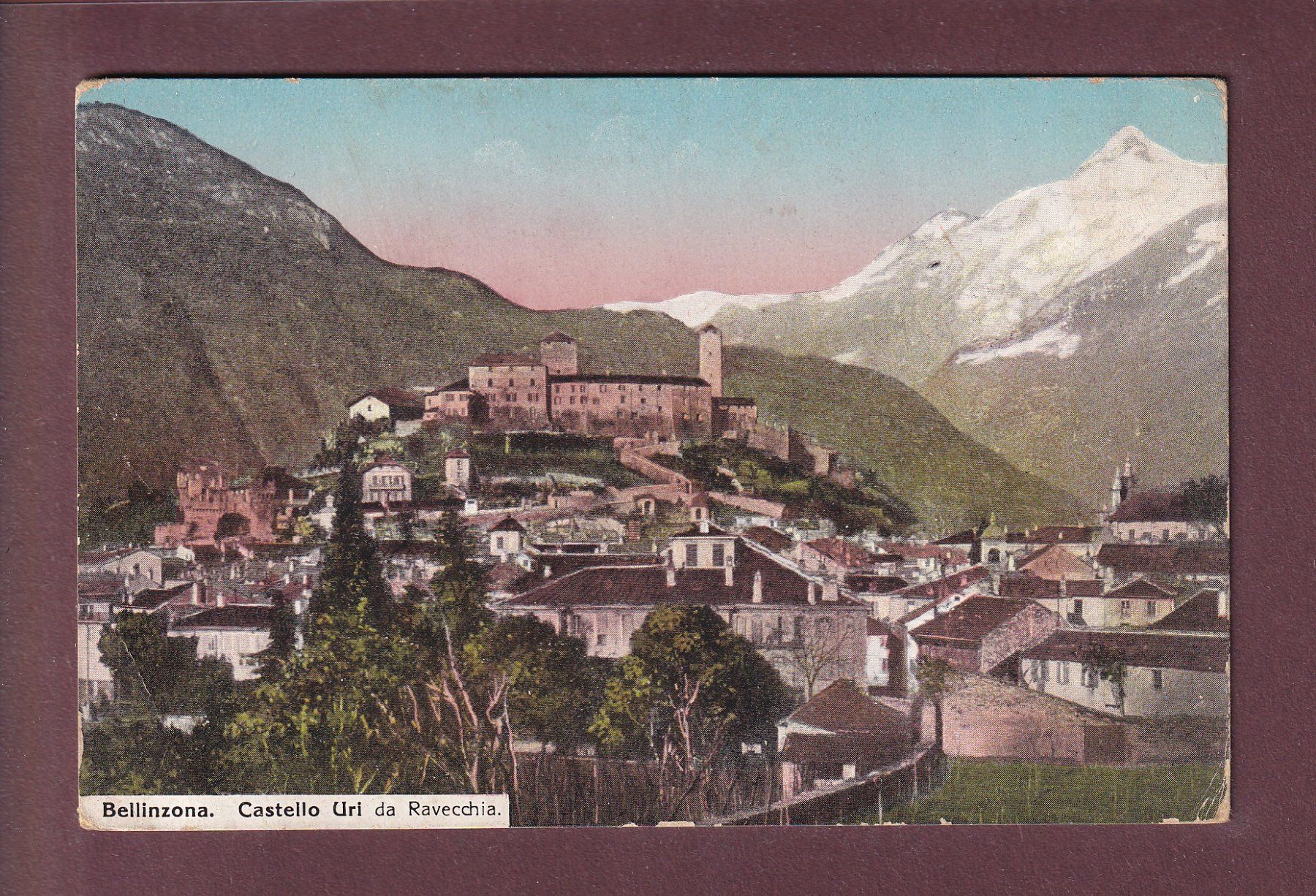 Ansichtskarten: BELLINZONA - Castello Uri da Ravecchia – Gebraucht aus Pully von nicecards