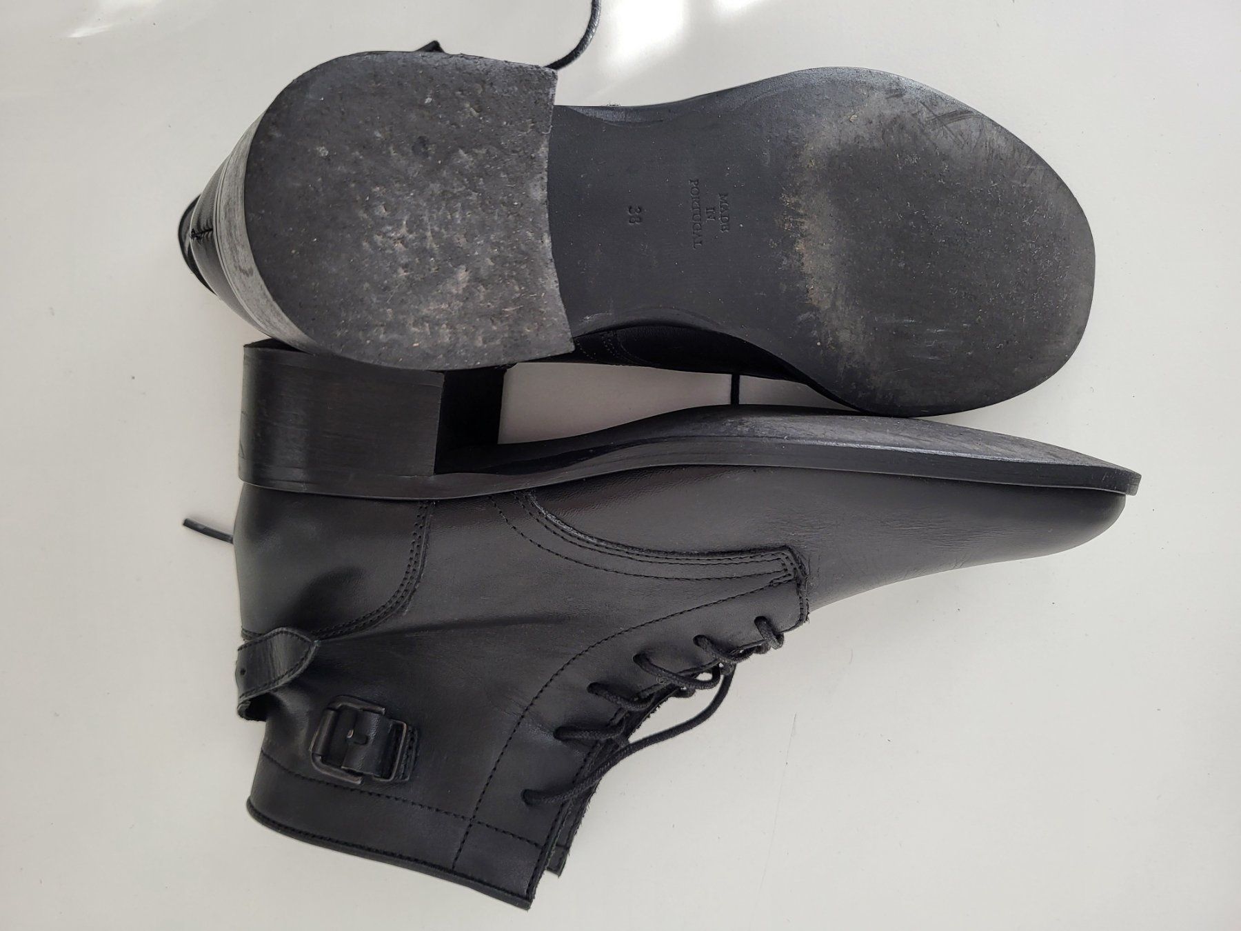 Scarpe da donna: Minelli Damen Schnürschuhe, Gr. 38 - Leder, schwarz – Usato da Baar venduto da clar6 4
