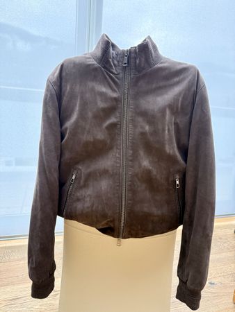 Giacca in pelle imbottita 
