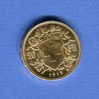 (1608) 20 Fr. 1912 Vreneli Top Stgl Gold