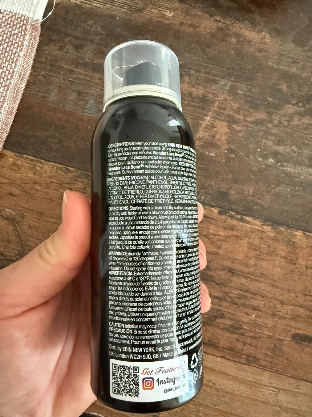 Prodotti di pulizia: Ebin Wonder Lace Bond Spray Supreme - Neu (80 ml) – Nuovo e nell'imballaggio originale da Riehen venduto da edu_92w7 3