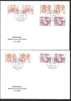 2 FDC 595H3I-598H4 Markenheft Serie Einzelwerte ET 5.1.1979