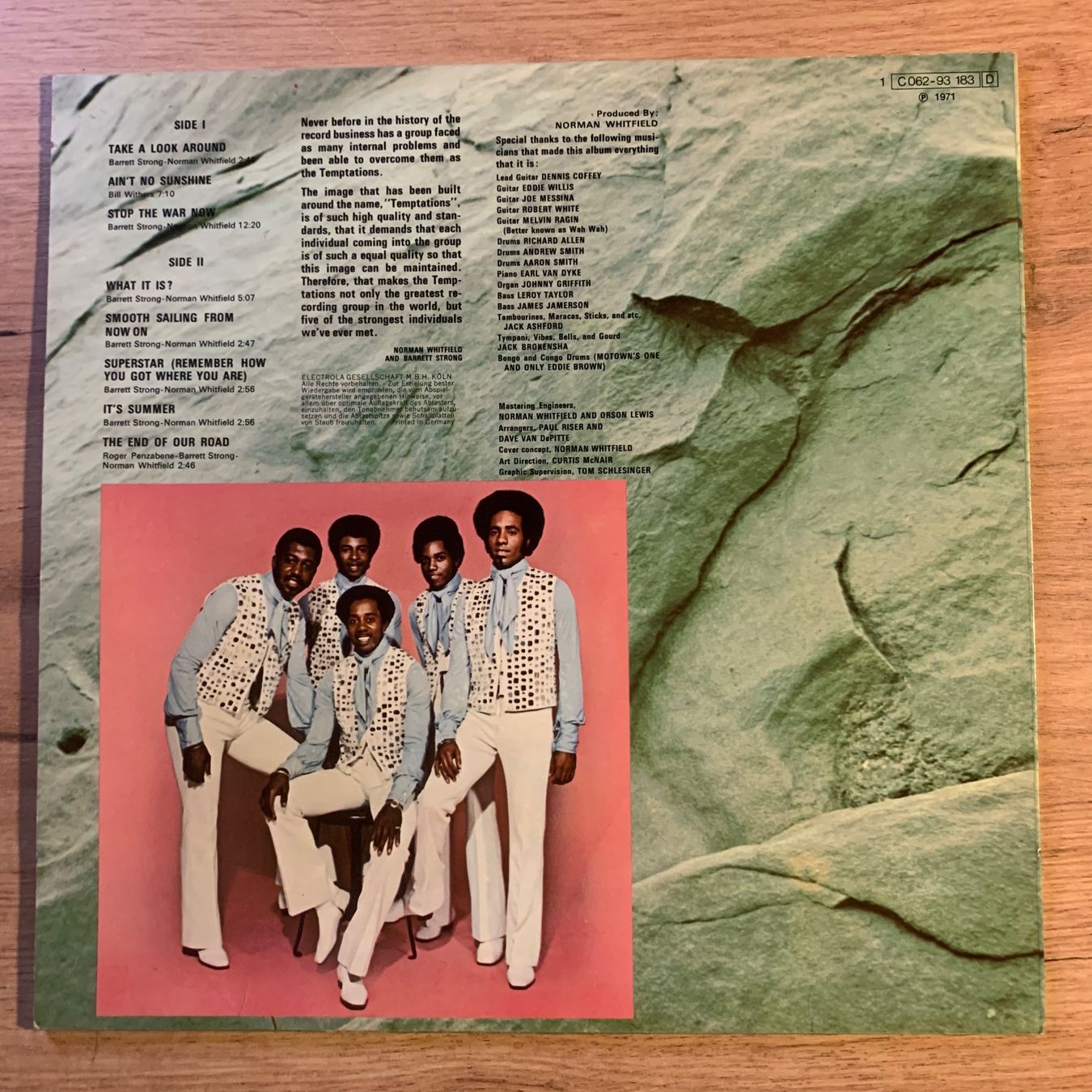 Schallplatten: THE TEMPTATIONS - SOLID ROCK...OG GER 1972...VG++/EX – Gebraucht aus Gals von Diskopat 1
