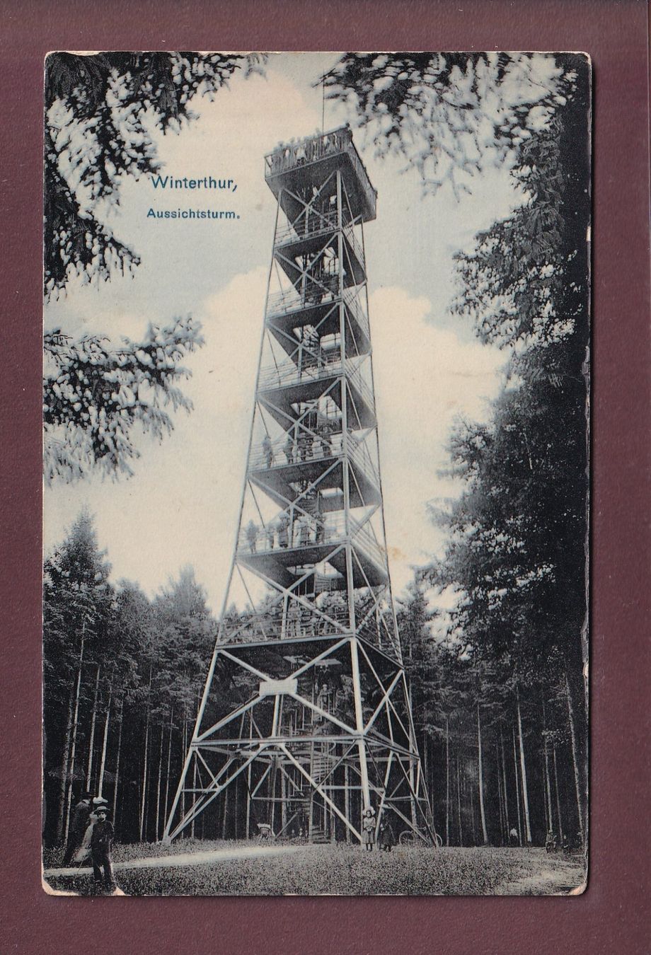 Ansichtskarten: WINTERTHUR - Aussichtsturm - 1909 glatt – Gebraucht aus Pully von nicecards