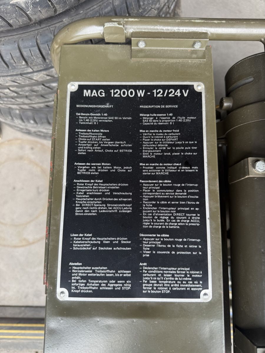 Stromgeneratoren: militärisches Stromaggregat / Feldgenerator – Gebraucht aus Flums von m-m.a22 1