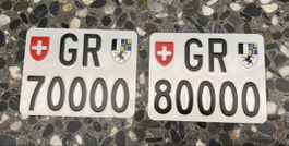Beide zusammen 2 schöne GR Töffnummern