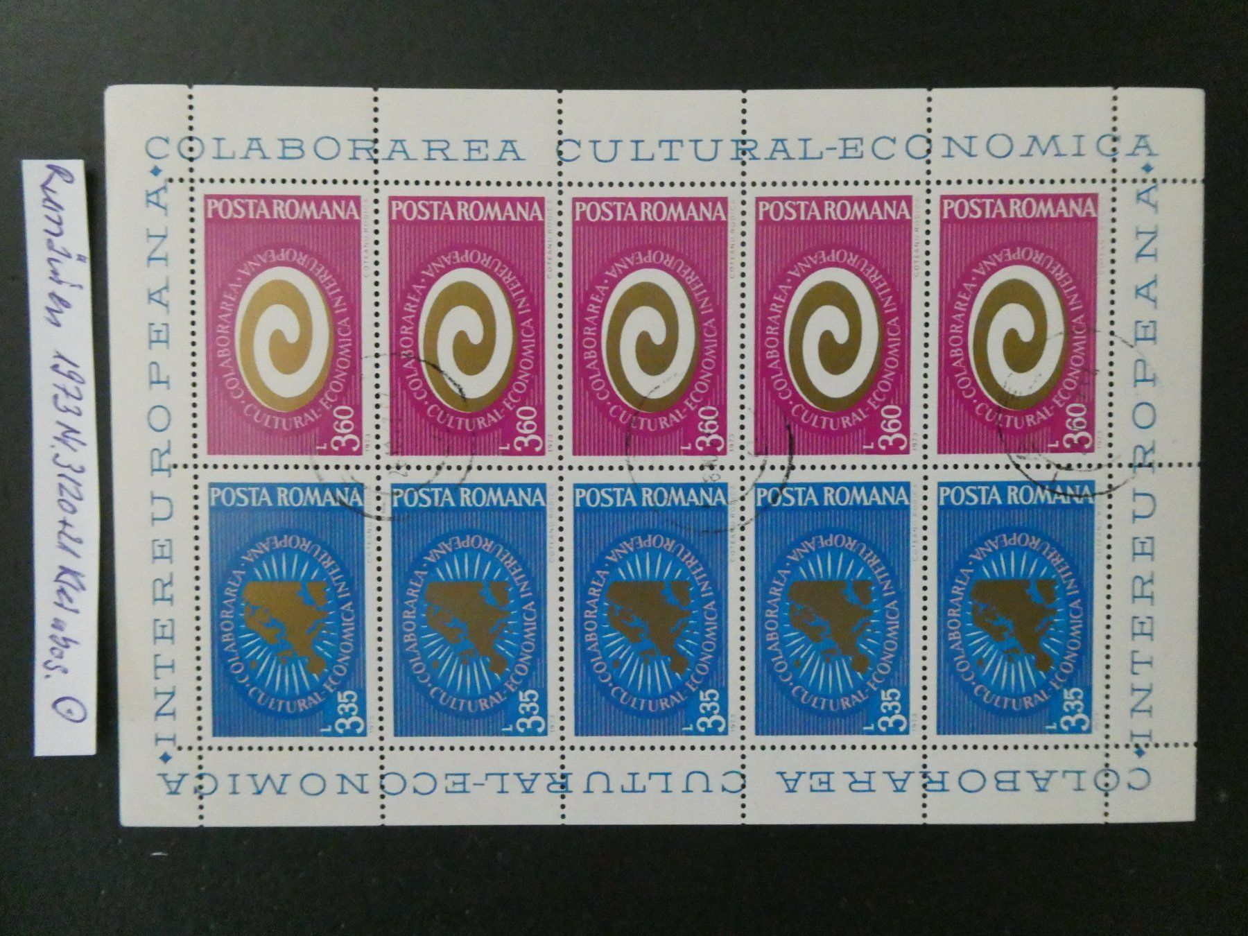 Tutti i francobolli: Rumänien 1973 Nr. 3120+3121 gestempelter Kleinbogen – Usato da Lausen venduto da Herbamare01