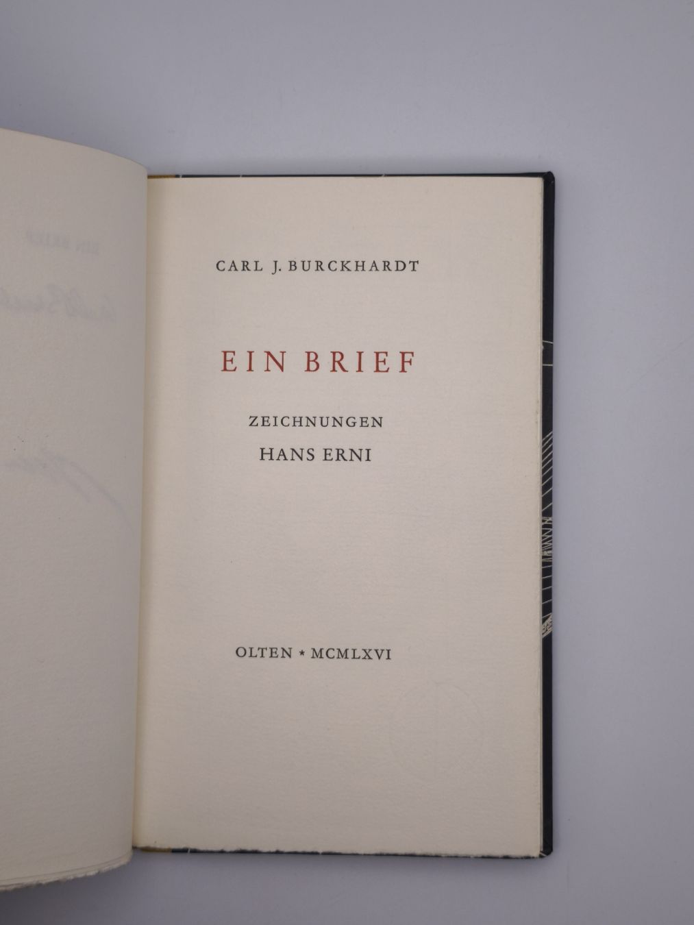 Libri: Peller, Hugo - Erni, Hans - Burckhardt, Carl. – Usato da Goldach venduto da Gaip 5