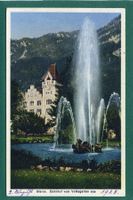 Glarus - Bahnhof vom Volksgarten aus, 1928, gelaufen
