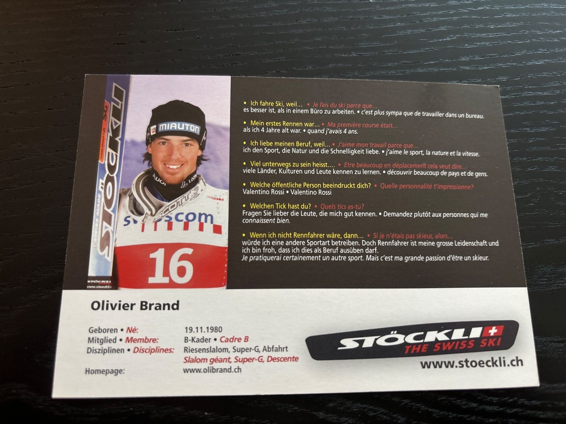 Autografi: Oliver Brand – Usato da Uetendorf venduto da hoisle 1