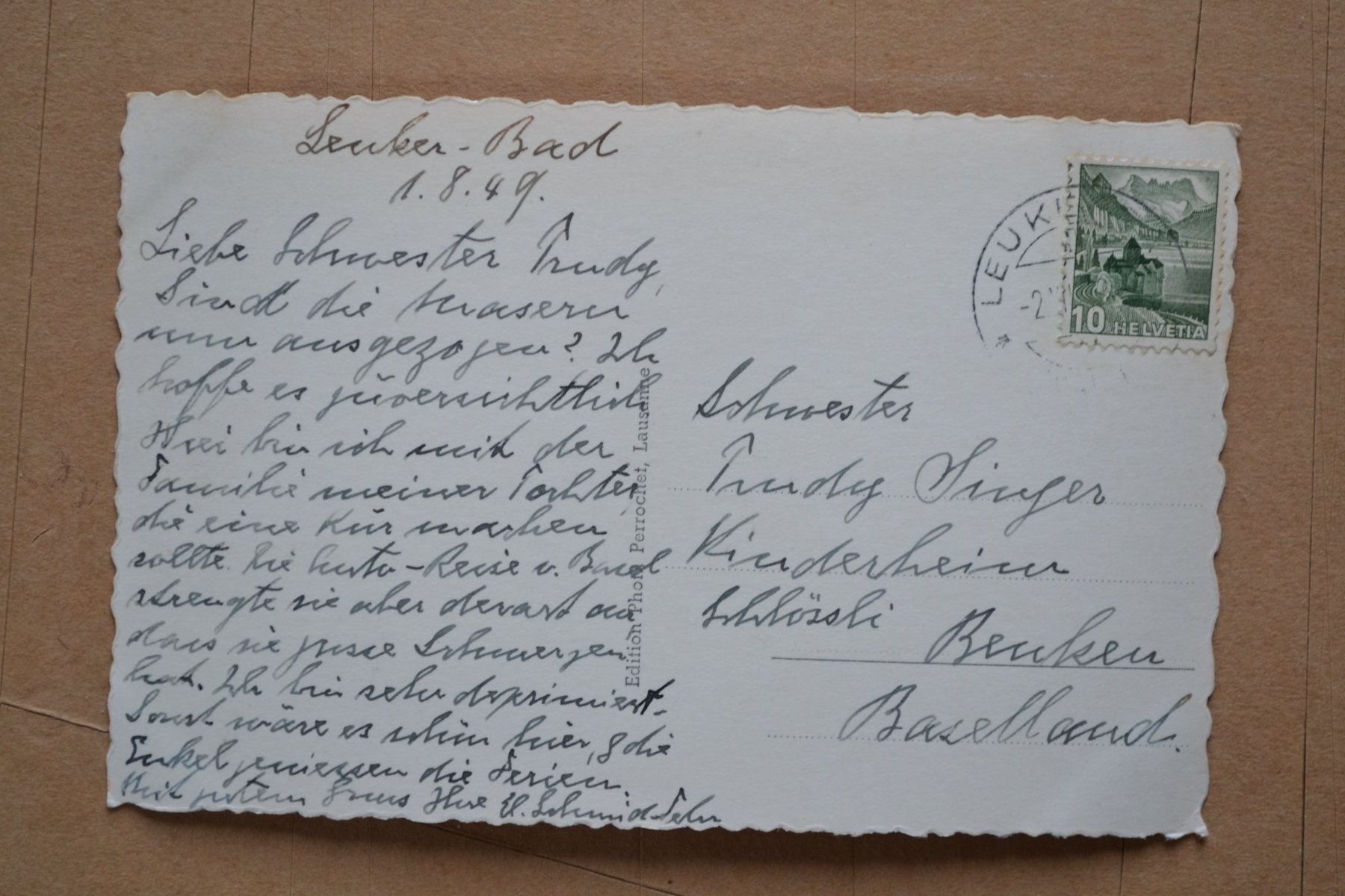 Cartoline postali: AK Leukerbad VS – Usato da Beinwil am See venduto da kajak55 1