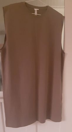BAUMWOLLE Kleid taupe farbe Gr.M