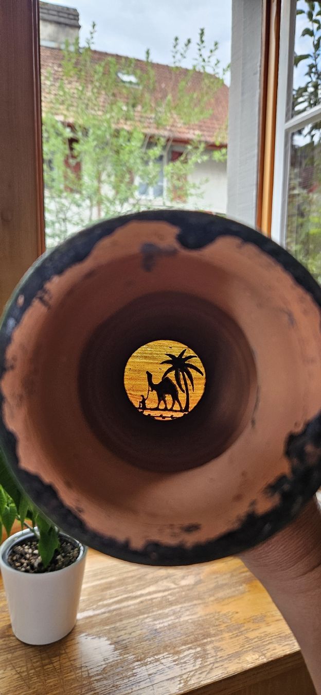 Vasi & Recipienti: Handmade Drum Vase Rasta Colors Camel Design 21cm Height – Usato da Flums venduto da F.Mas 3