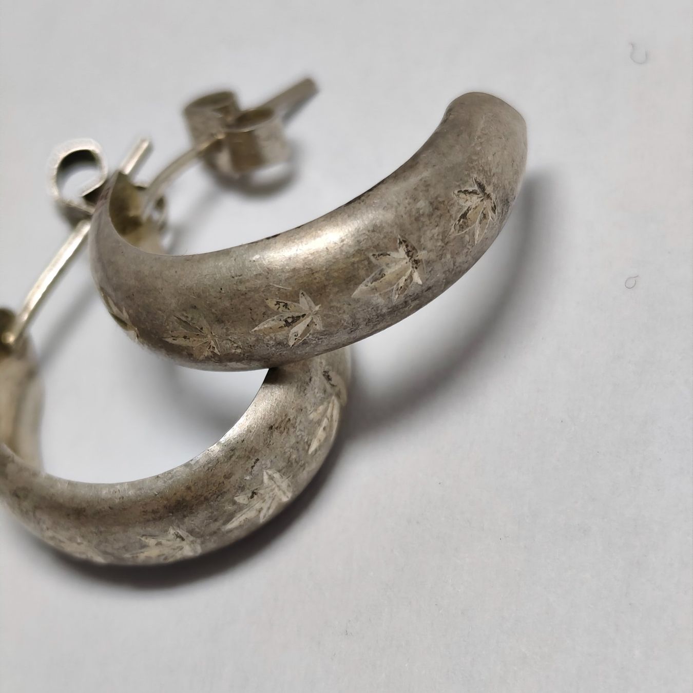 Orecchini pendenti & Orecchini a lobo: Vintage Silver silber Stud Earrings Boucles d'Oreilles #A3 – Usato da Châtelaine venduto da Tropic.Watch2 1
