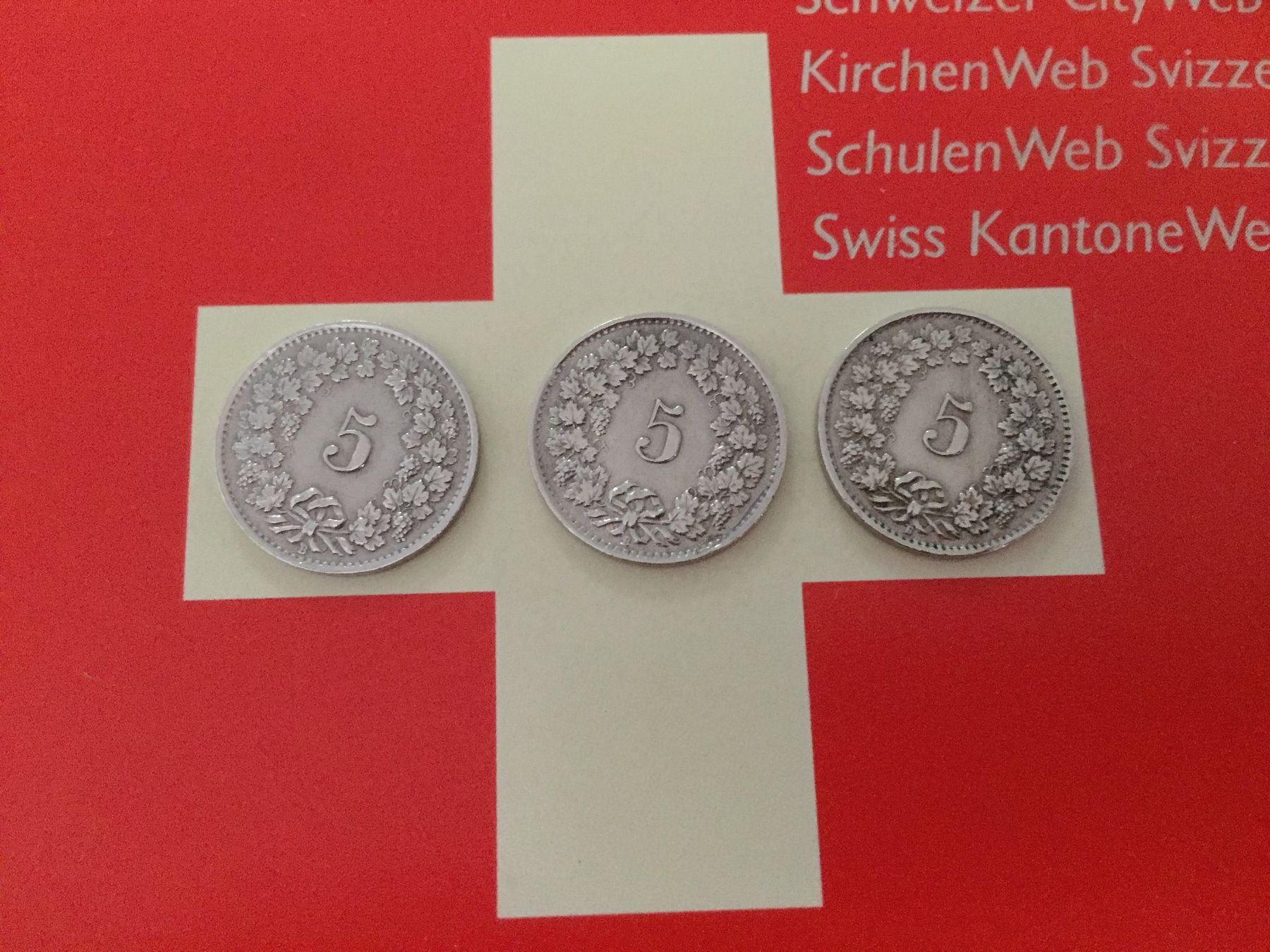 Tutti le monete: 5 Rappen - TRIO 1944 ss-vz/vz – Usato da Elsau venduto da herbybay 2