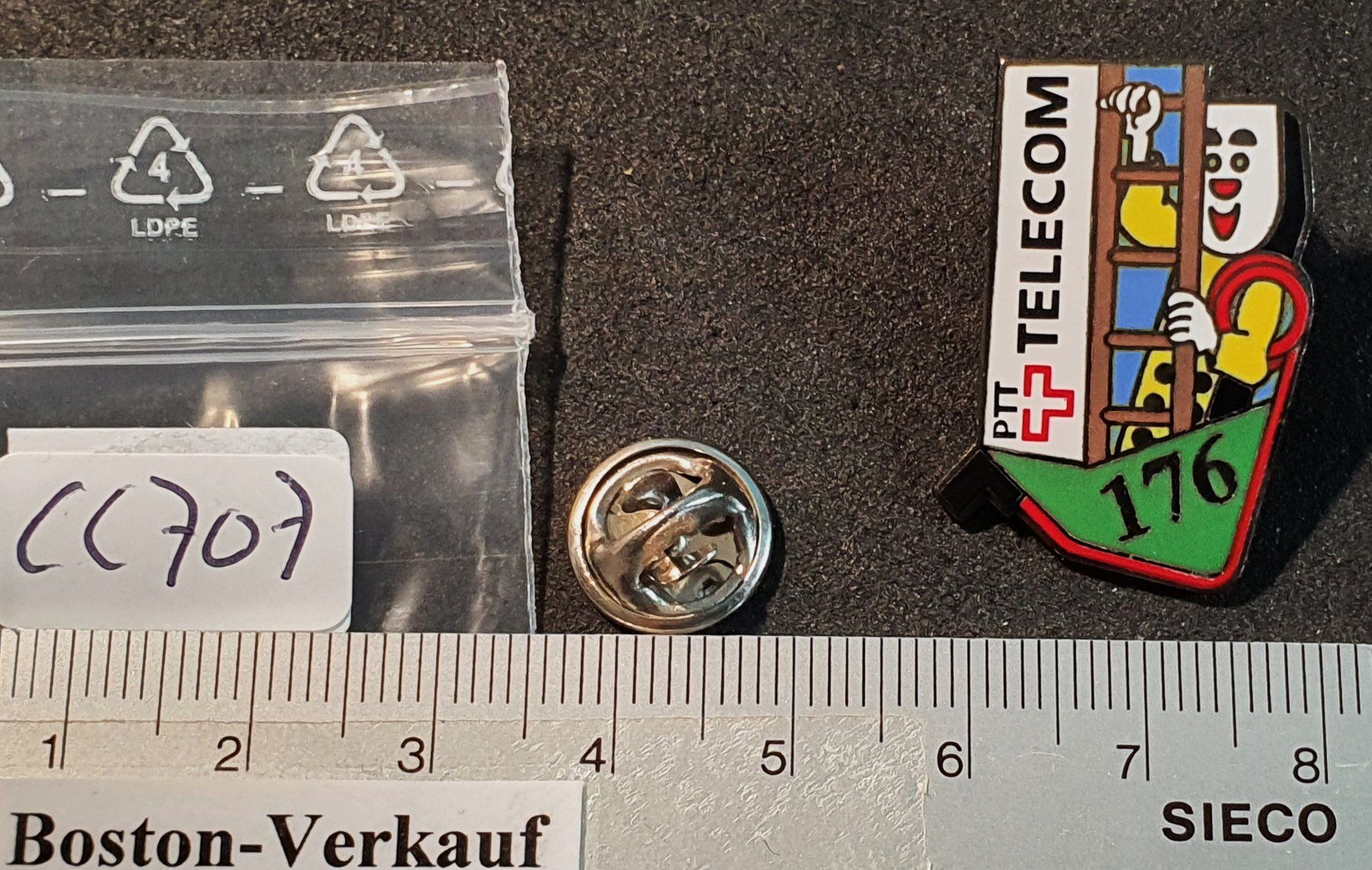 Placchette & Badge: CC707 - Pin PTT Telecom 176 – Usato da Reinach BL venduto da Boston-Verkauf 1