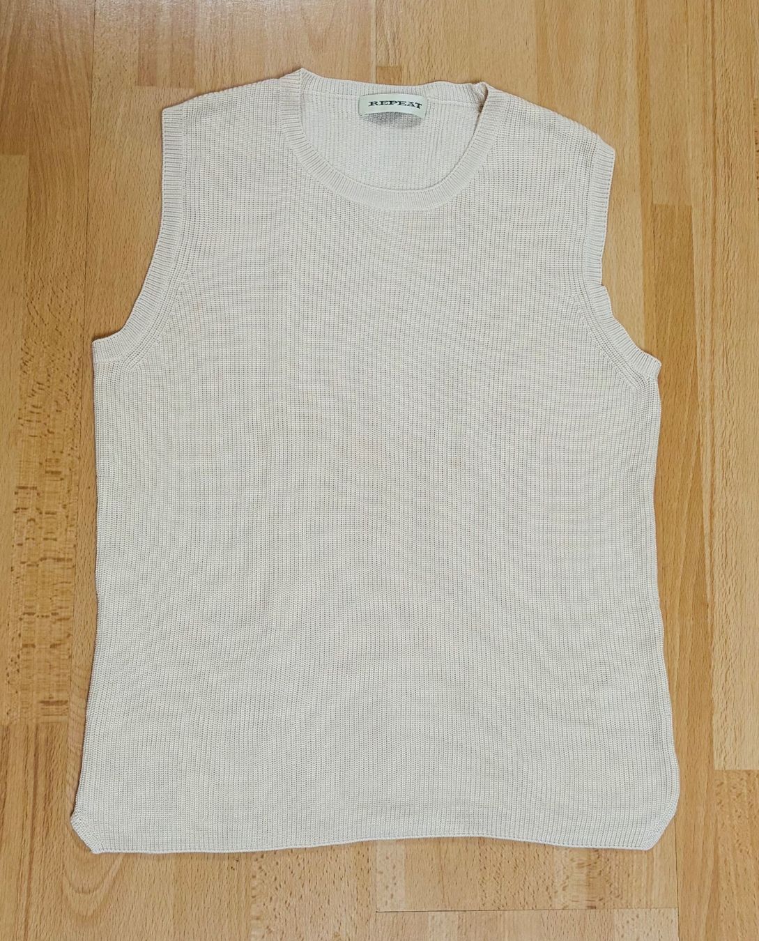 Repeat Top: Repeat - Stricktop - 100% Seide - Ecru - Gr. 40 – Usato da Zofingen venduto da Justizia_01