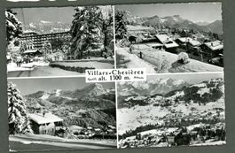 AK sw Villars-Chésières VD 4-fach- Multiview ≈ 1960 