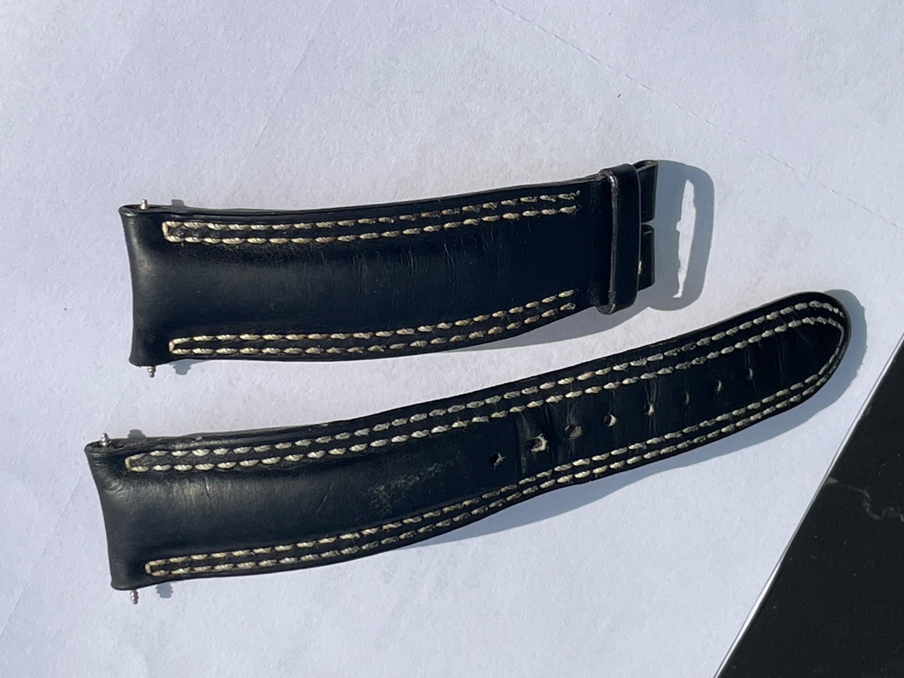 Bracciali & Braccialetti: Jaeger-LeCoultre Armband Schwarz mit Naht 21mm – Usato da Wald ZH venduto da Flight69 4